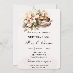 Invitacion de boda con anillo kaart