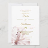 Invitación de boda con flor orquídea kaart (Voorkant)
