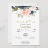 Invitación de boda con flores de primavera kaart (Voorkant)