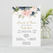 Invitación de boda con flores de primavera kaart (Staand voorkant)