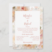 Invitación de boda con rosas kaart (Voorkant)