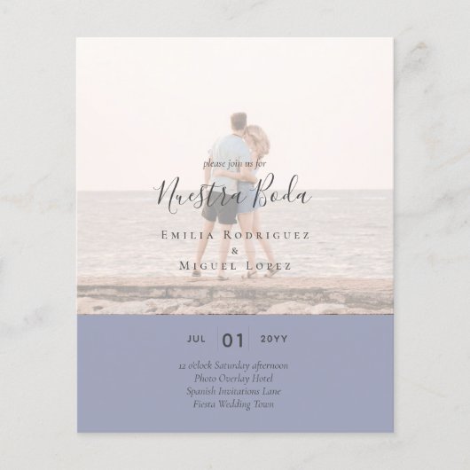 Invitación de Boda con Superposición de Fotos Flyer (Voorkant)