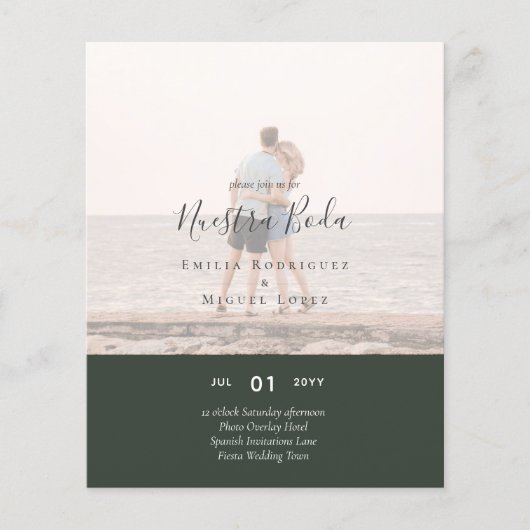 Invitación de Boda con Superposición de Fotos Flyer (Voorkant)