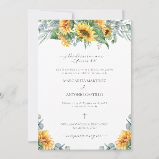 Invitacion de Boda Cristiana Sencilla Wedding Kaart (Voorkant)