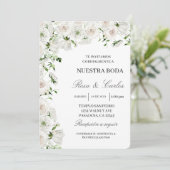 Invitacion de boda de flor hortensia kaart (Staand voorkant)