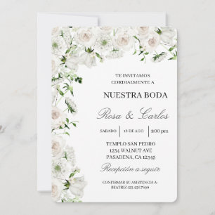 Invitacion de boda de flor hortensia kaart