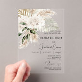 Invitación de boda de oro acryl uitnodigingen (Insitu (Draagbaar))