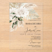 Invitación de boda de oro acryl uitnodigingen (Voorkant)