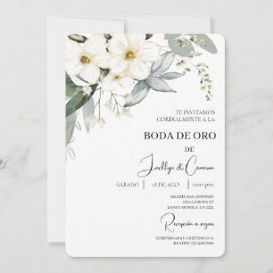 Invitación de boda de oro kaart