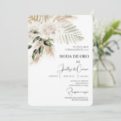 Invitación de boda de oro kaart (Staand voorkant)