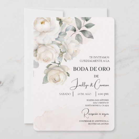 Invitación de boda de oro kaart (Voorkant)