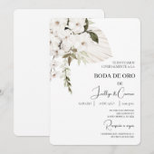 Invitación de boda de oro kaart (Voorkant / Achterkant)