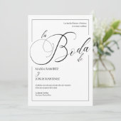 Invitacion de Boda_Elegant Spain Wedding Kaart (Staand voorkant)