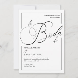 Invitacion de Boda_Elegant Spain Wedding Kaart