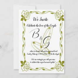 Invitación de Boda Elegante Dorado Kaart
