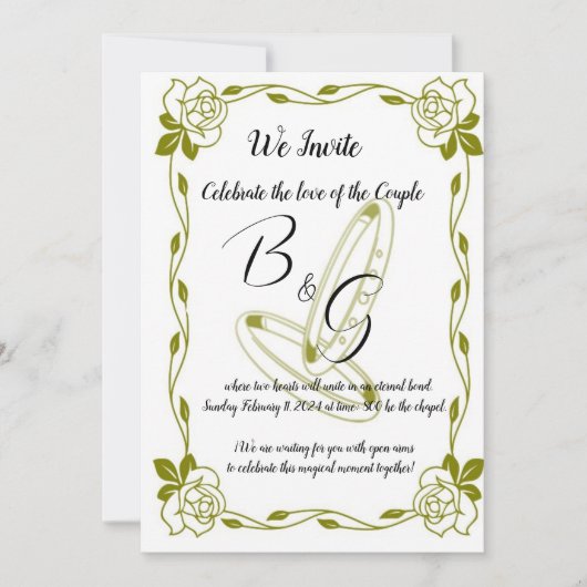 Invitación de Boda  Elegante Dorado Kaart (Voorkant)