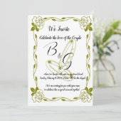 Invitación de Boda  Elegante Dorado Kaart (Staand voorkant)