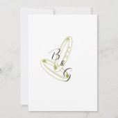 Invitación de Boda  Elegante Dorado Kaart (Achterkant)