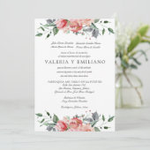 Invitación de Boda Elegante Spaanse bruiloft Kaart (Staand voorkant)