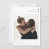 Invitación de Boda Elegante y Moderna Kaart (Voorkant)