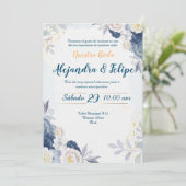 Invitación de Boda Elegante y Personalizada Kaart (Staand voorkant)