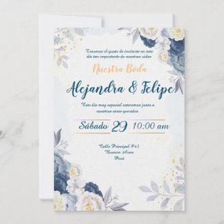 Invitación de Boda Elegante y Personalizada Kaart