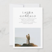 Invitación de Boda Elegante y Sencilla Kaart (Voorkant)