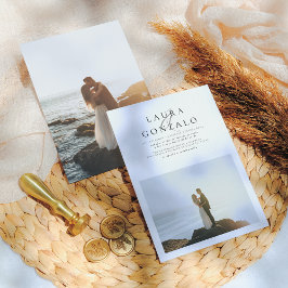 Invitación de Boda Elegante y Sencilla Kaart