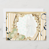 Invitación de boda espejo antiguo color tostado kaart (Achterkant)