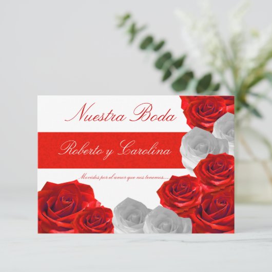 Invitación de Boda Kaart (Staand voorkant)