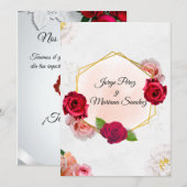 Invitacion de boda kaart (Voorkant / Achterkant)