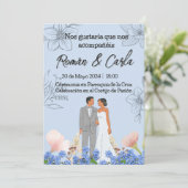 Invitación de Boda Kaart (Staand voorkant)
