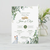 Invitación de Boda Nature Kaart (Staand voorkant)