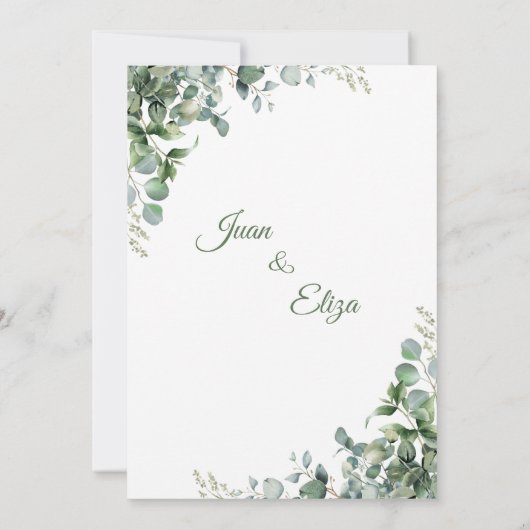 Invitación de Boda Nature Kaart (Achterkant)