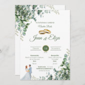 Invitación de Boda Nature Kaart (Voorkant / Achterkant)