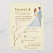 Invitación de Boda  Personalizable  Kaart (Voorkant / Achterkant)