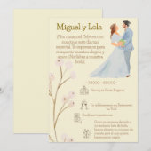 Invitación de Boda  Personalizable  Kaart (Voorkant / Achterkant)