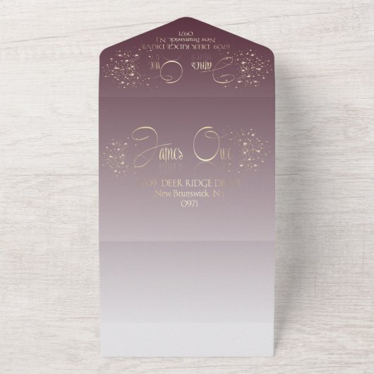 invitación de boda personalizada con anillos all in one uitnodiging (Buitenkant)