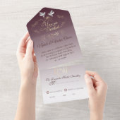 invitación de boda personalizada con anillos all in one uitnodiging (Afscheurbaar)