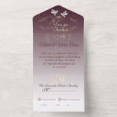 invitación de boda personalizada con anillos all in one uitnodiging (Binnen)