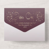 invitación de boda personalizada con anillos all in one uitnodiging (Achterkant)
