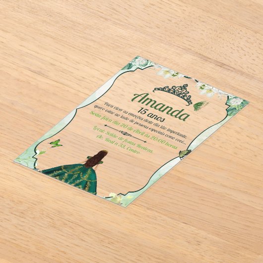 INVITACION DE BODA / QUINCEAÑERA EN ACRILICO DE 5X ACRYL UITNODIGINGEN (Laagn)