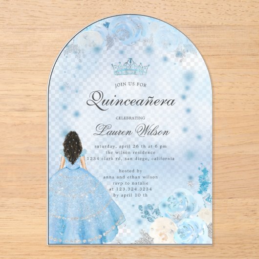 INVITACION DE BODA / QUINCEAÑOS ACRILICO OVALADO ACRYL UITNODIGINGEN (Voorkant)