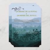 Invitación de Boda Rústica Elegante Kaart (Voorkant / Achterkant)