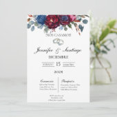 Invitación de boda tema jewel  kaart (Staand voorkant)