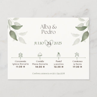 Invitación de Bodas Feestdagenkaart