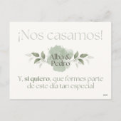 Invitación de Bodas Feestdagenkaart (Achterkant)
