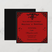 invitacion de bodas gotica roja y negro kaart (Voorkant / Achterkant)