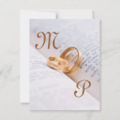 Invitacion de bodas Simple con anillos Aankondiging (Achterkant)