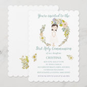 Invitación de Comunión CRISTINA Kaart (Voorkant / Achterkant)